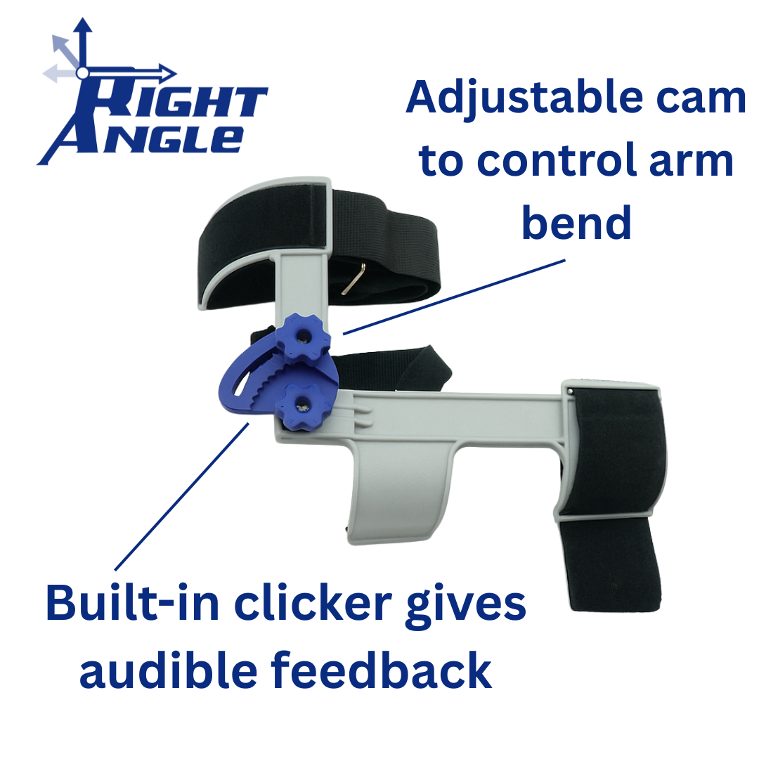 Right Angle V2 Golf Swing Elbow Brace – Backswing Trainer for Trail Arm Position
