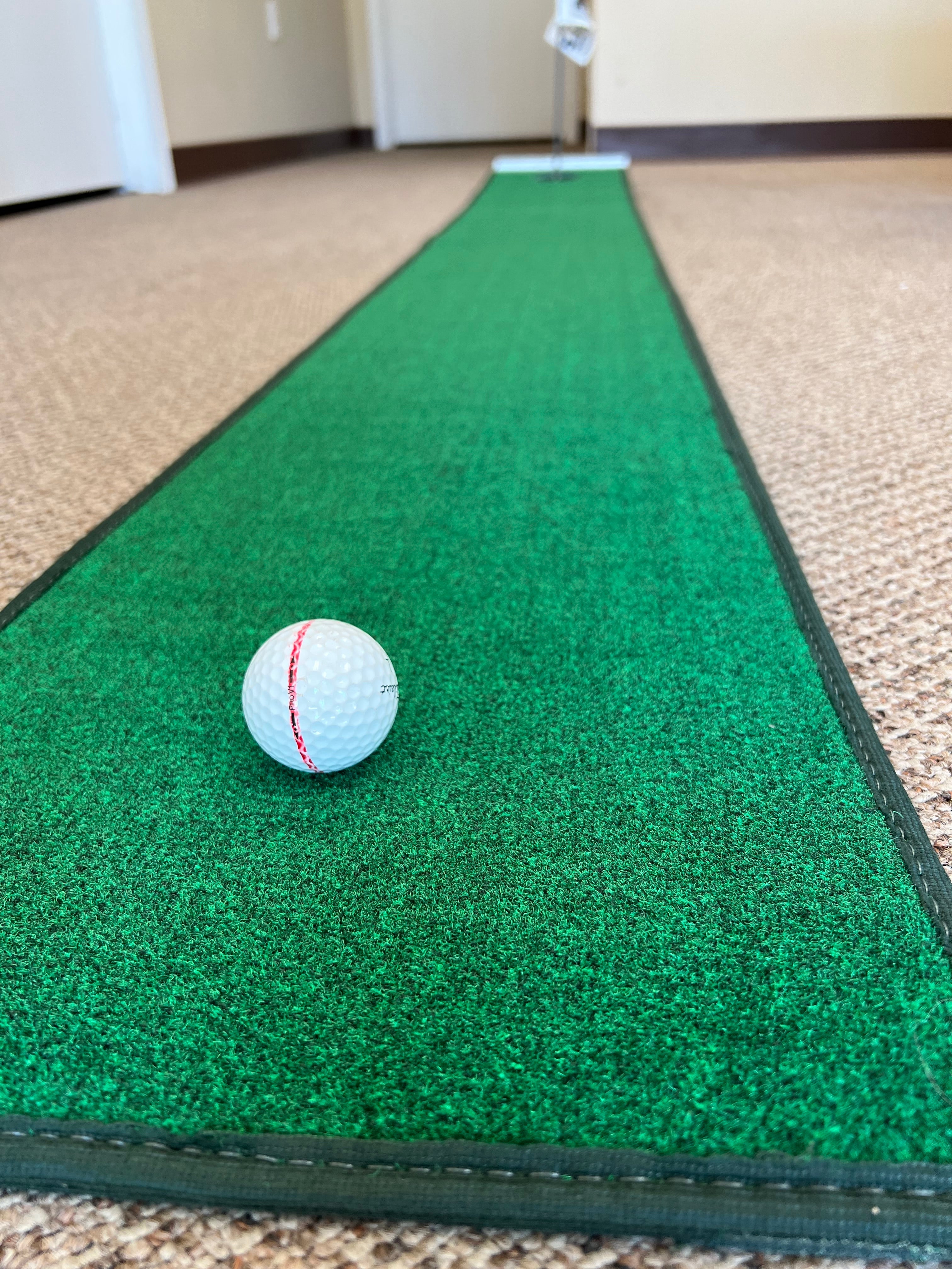 Home Putt - Portable Golf Putting Mat - Perfect Golf Training Aid to Practice your Golf Game Everywhere You Go - 1 Ft by 8 Ft Mini Golf Putting Green