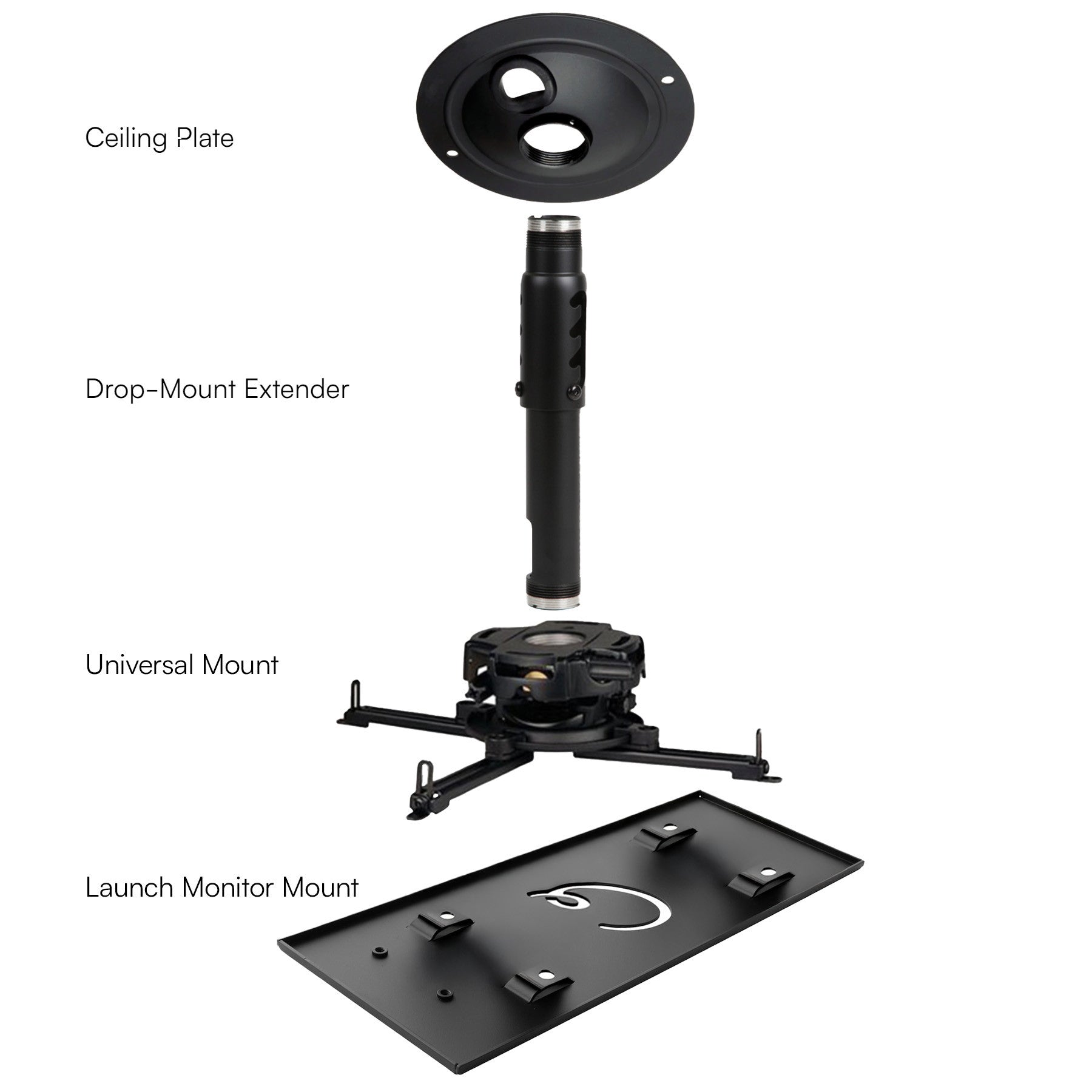 Launch Monitor Ceiling Drop-Mount Kit
