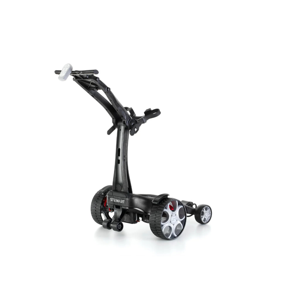 Stewart Golf Q Follow Carbon Range Remote Control Electric Golf Caddy, Trolley