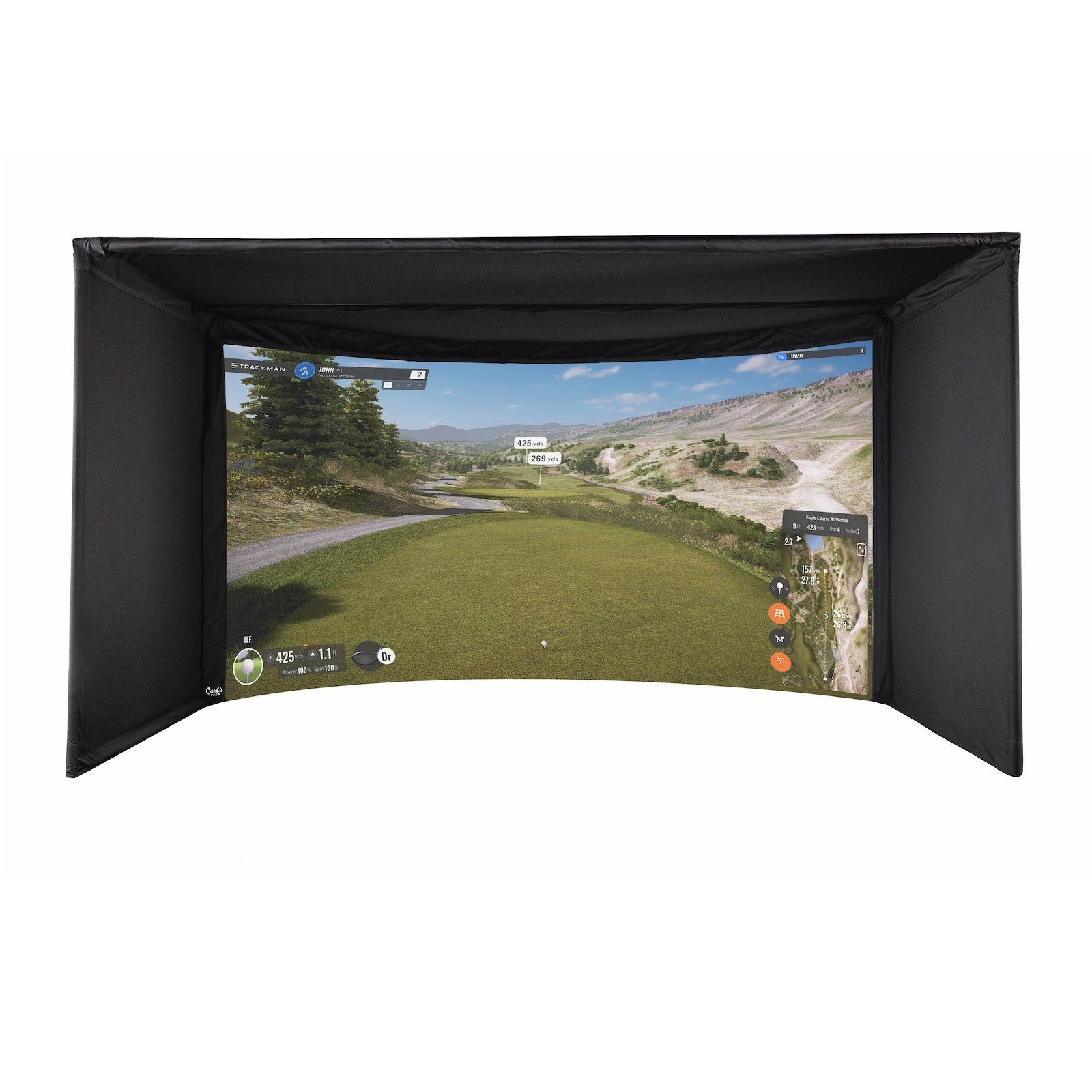 Curved Golf Simulator Enclosure Kit with Impact Screen