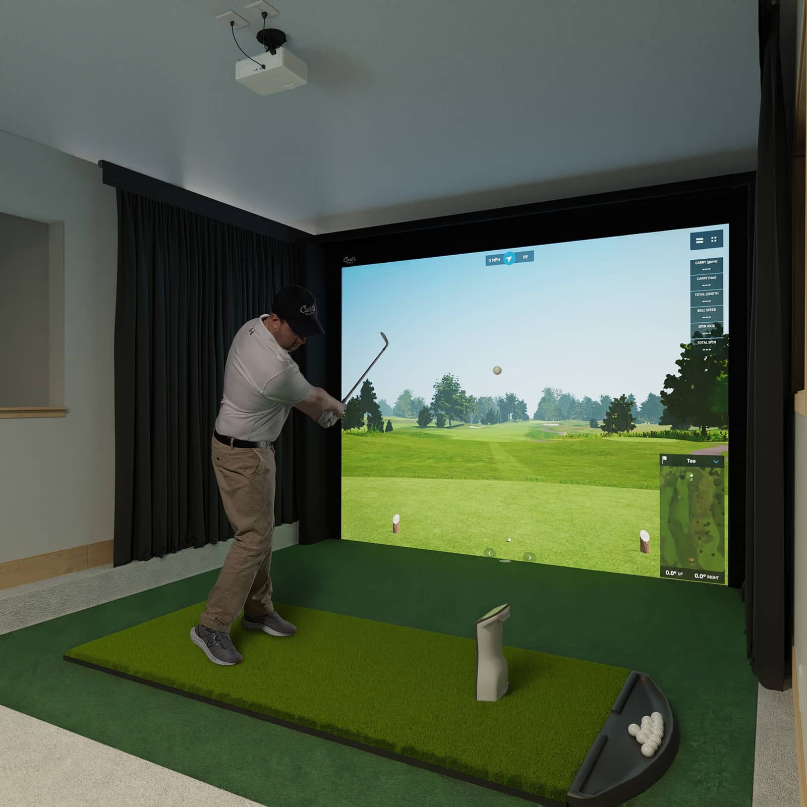 DIY Golf Simulator Enclosure Kit with Impact Screen