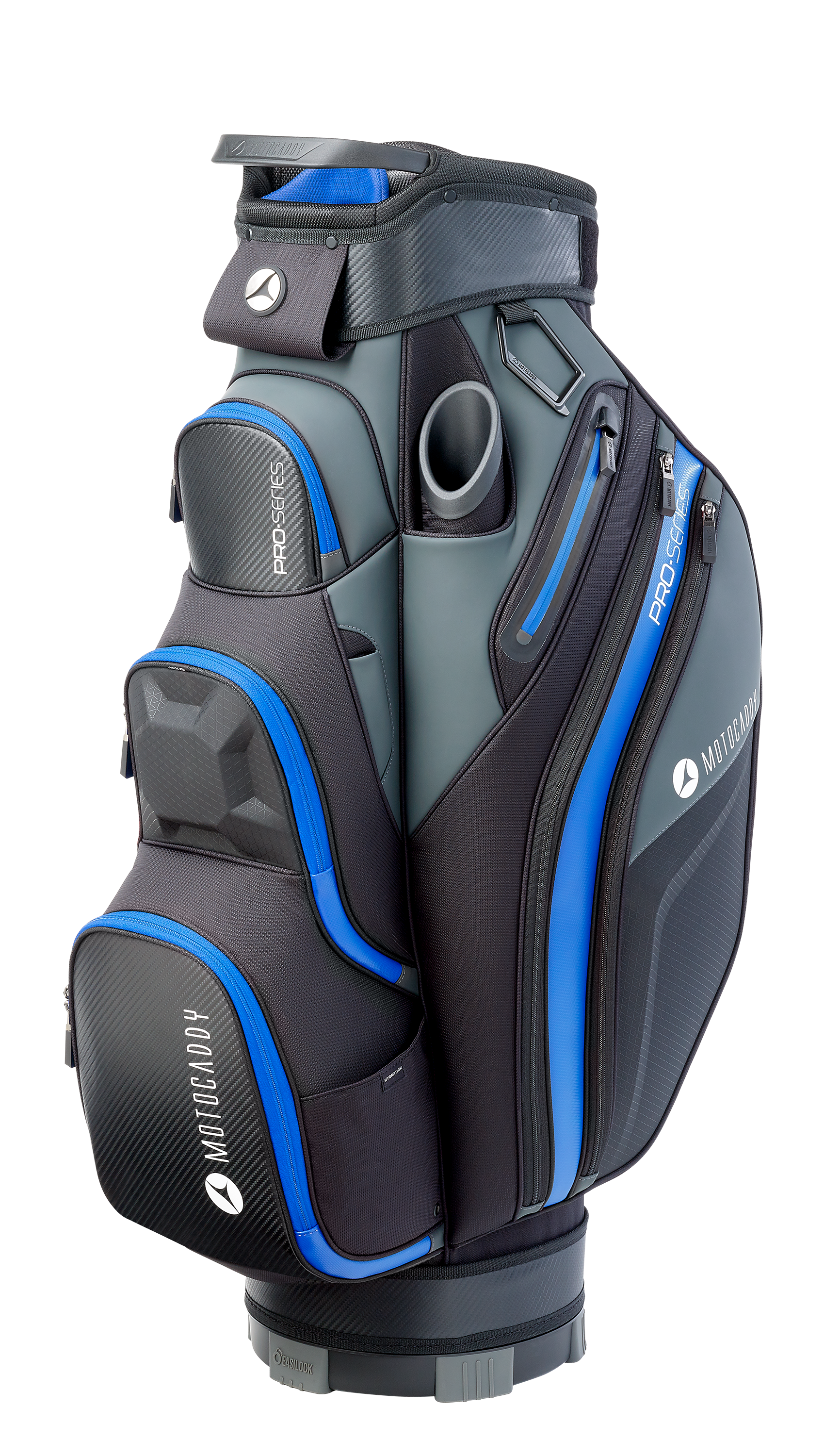 Motocaddy Pro-Series Golf Bag with 9 Spacious Pockets, Beverage Storage, Jumbo Putter Well, and Waterproof Rain Hood for Enhanced Game Experience