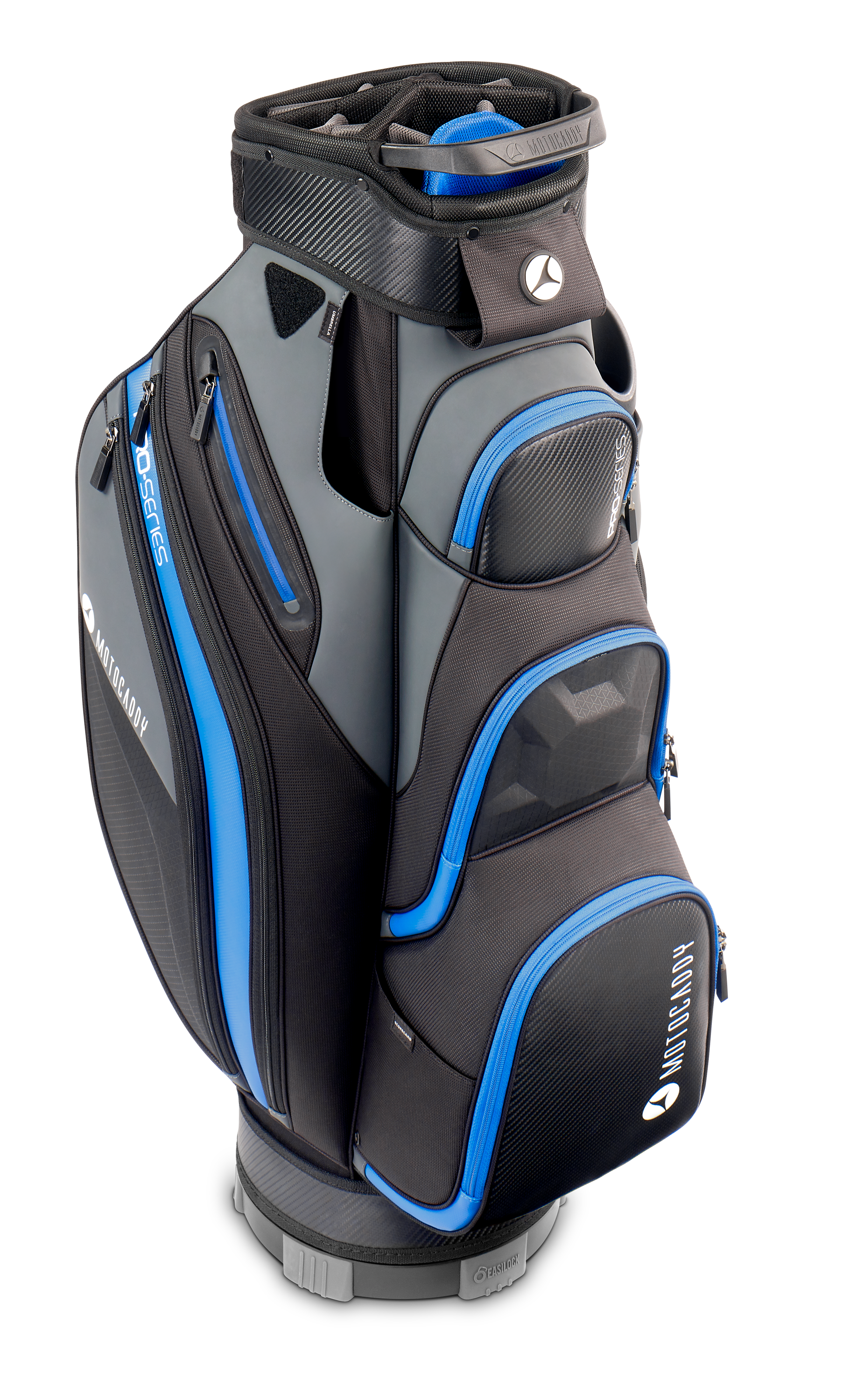 Motocaddy Pro-Series Golf Bag with 9 Spacious Pockets, Beverage Storage, Jumbo Putter Well, and Waterproof Rain Hood for Enhanced Game Experience