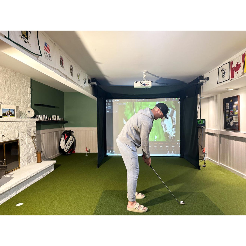 Home Golf Studio Bundle Enclosure with Mat & Mevo+