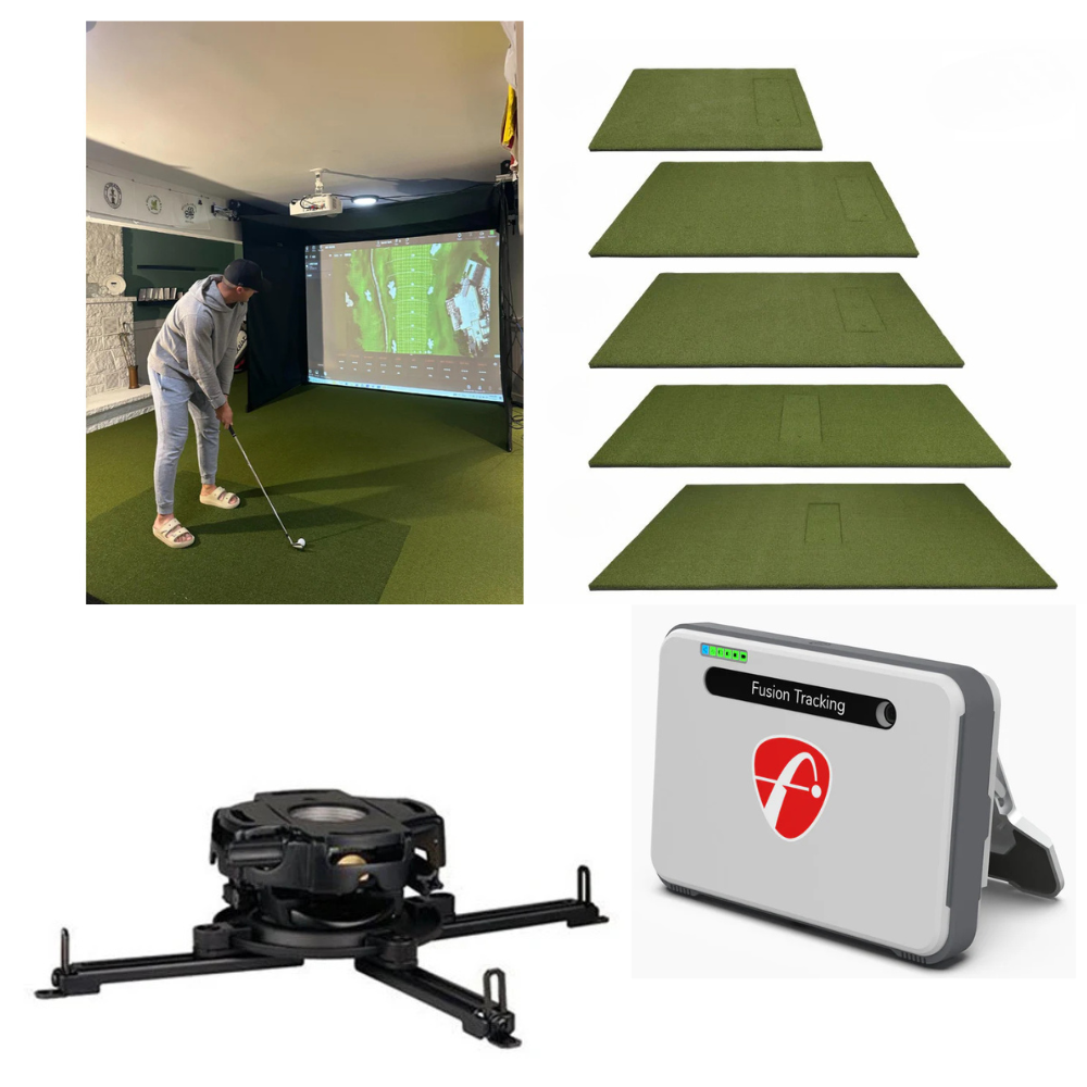 Home Golf Studio Bundle Enclosure with Mat & Mevo+