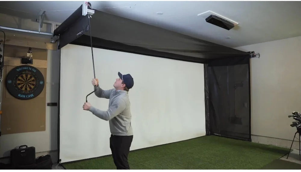Retractable Golf Simulator Enclosure Package - The Ultimate Home Golf Simulator 5-Piece Bundle