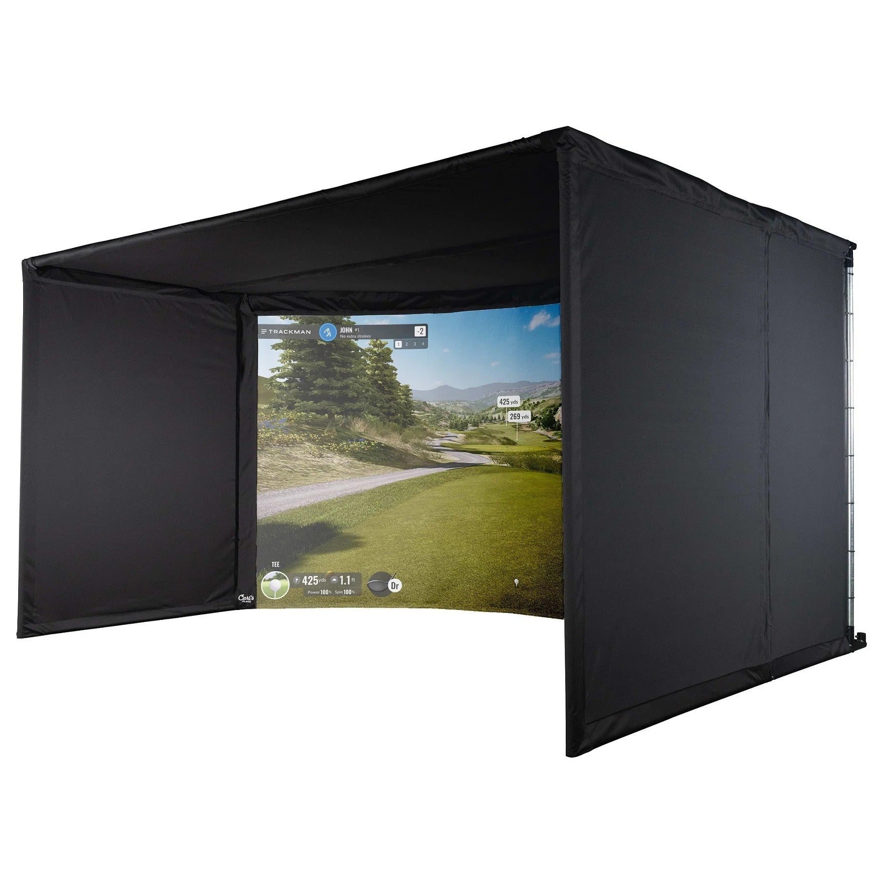 Retractable Golf Simulator Enclosure Package - The Ultimate Home Golf Simulator 5-Piece Bundle