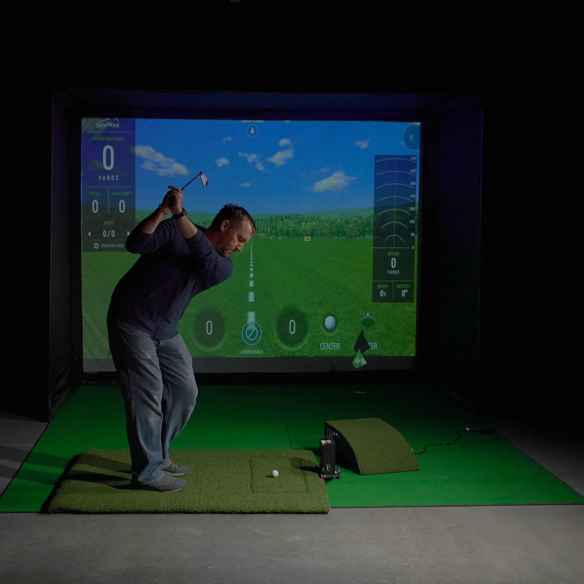Retractable Golf Simulator Enclosure Package - The Ultimate Home Golf Simulator 5-Piece Bundle