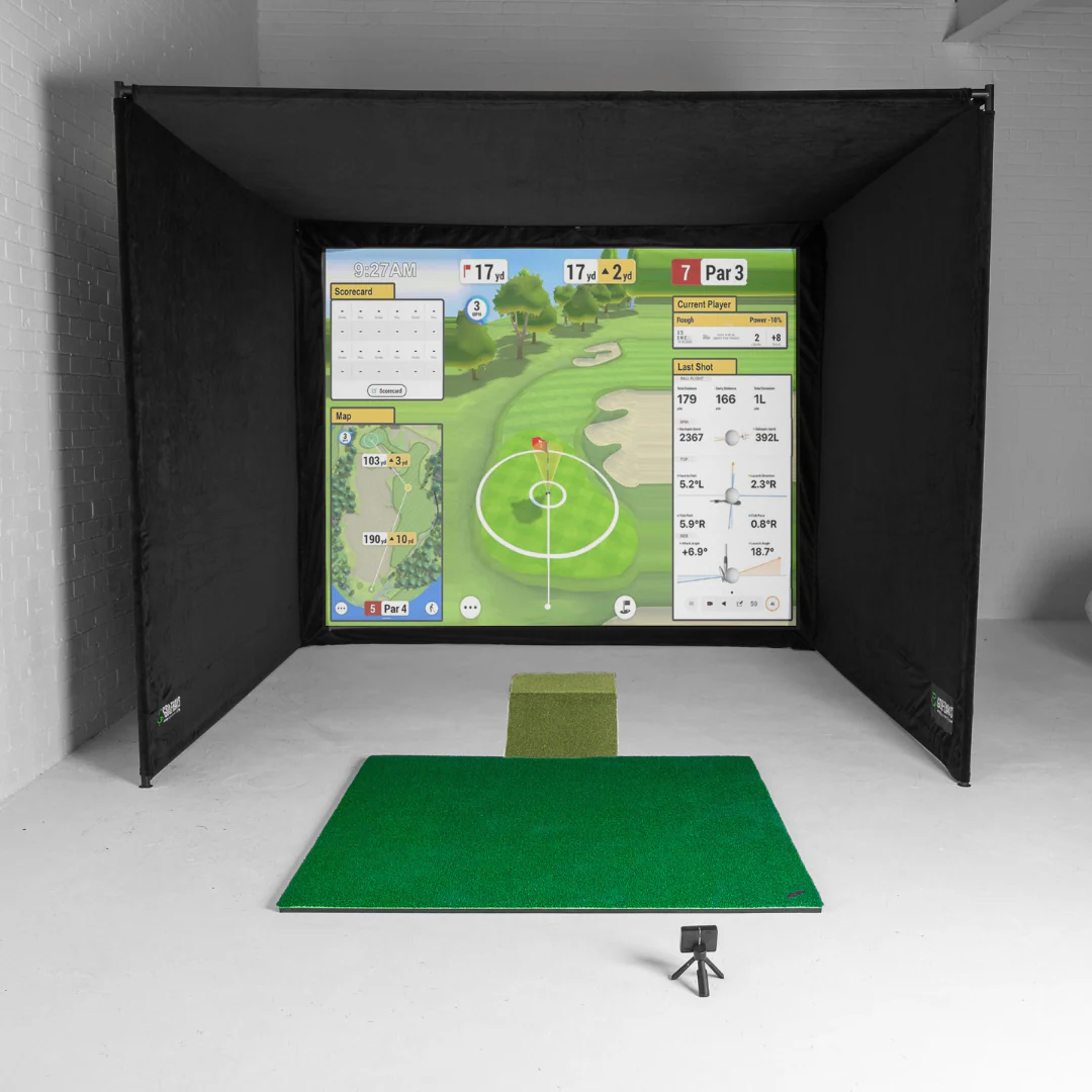 Ultimate Golf Simulator Bundle: Enclosure, HotShot Mat, BenQ Projector & GC3S Launch Monitor