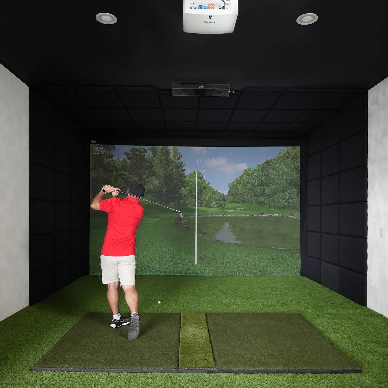 Ultimate Golf Simulator Bundle: Enclosure, HotShot Mat, BenQ Projector & GC3S Launch Monitor